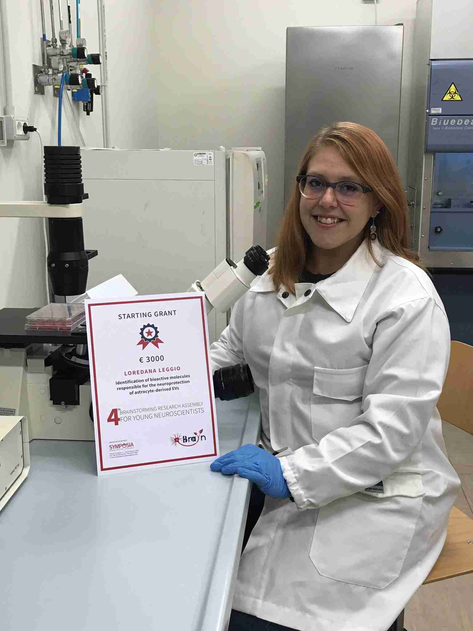 Alla giovane ricercatrice Biometec Loredana Leggio il BraYn Starting Grant