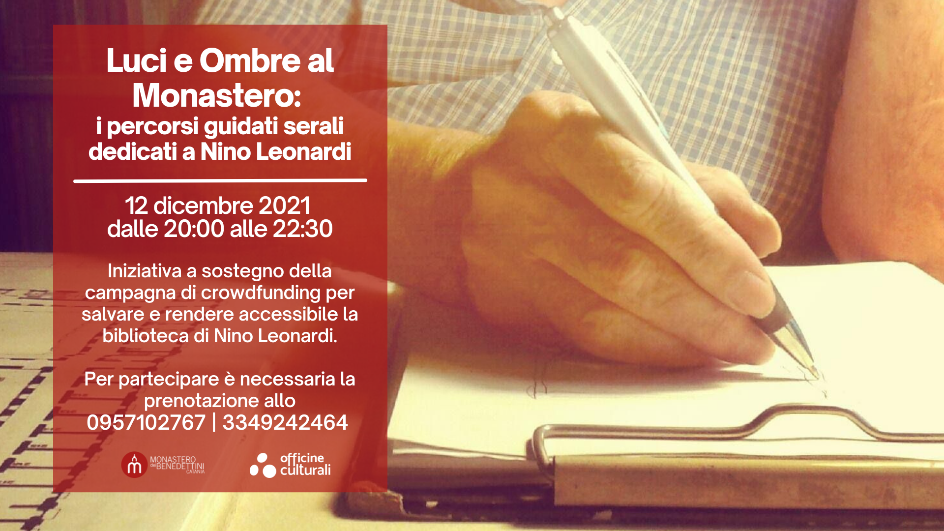 Luci e ombre al monastero: i percorsi guidati serali dedicati a Nino Leonardi