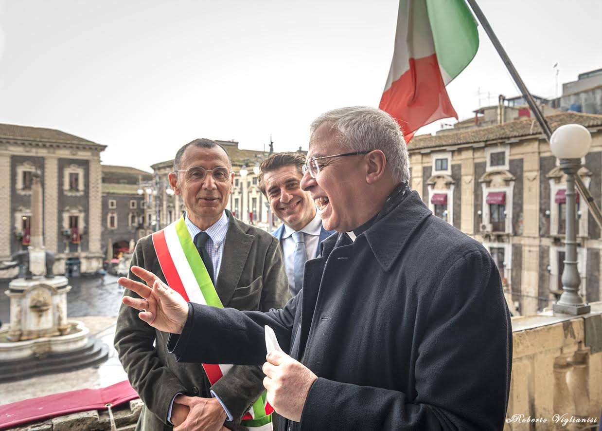 Arcivescovo incontra la Giunta a palazzo degli elefanti