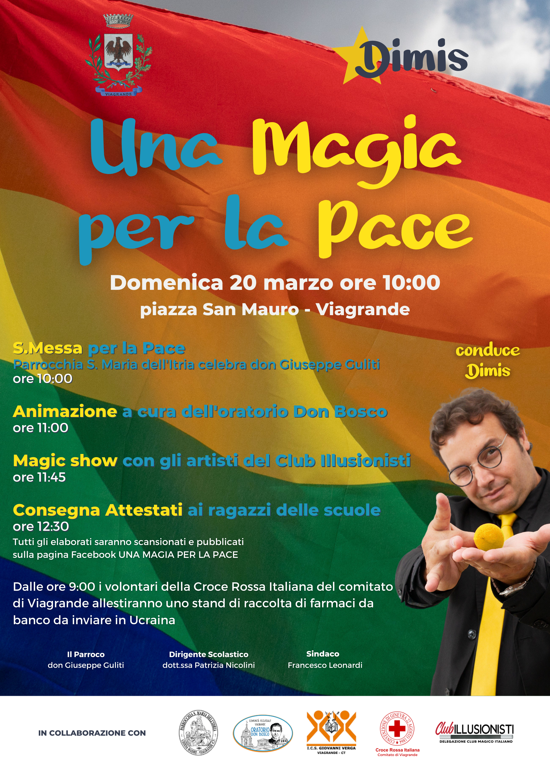 Viagrande si stringe all’Ucraina: domenica 20 marzo “Una magia per la pace”