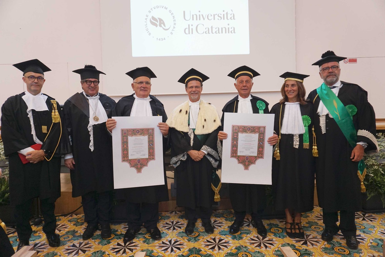 Lauree magistrali honoris causa ai Cavalieri del lavoro Faro e Tornatore
