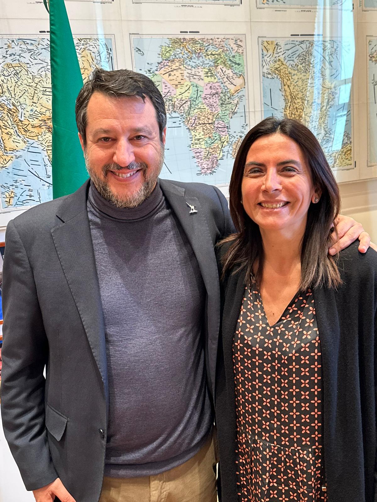Infrastrutture, Sudano incontra il ministro Matteo Salvini