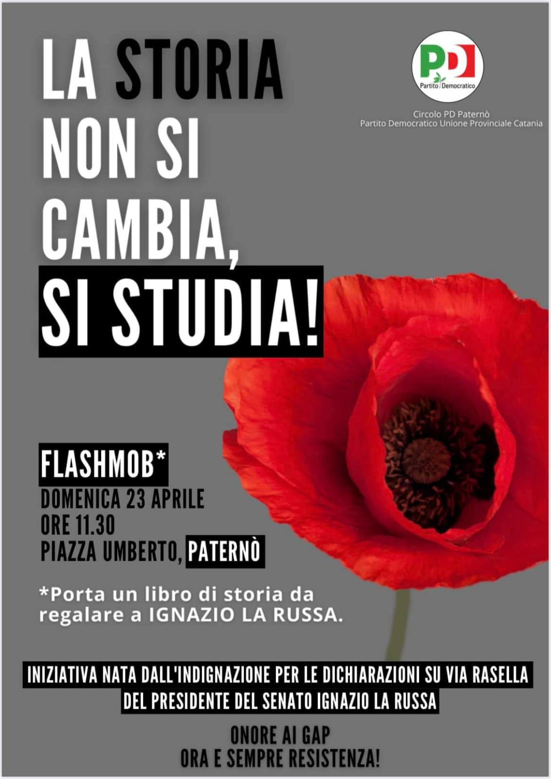 Paternò: il sindaco censura i manifesti su La Russa