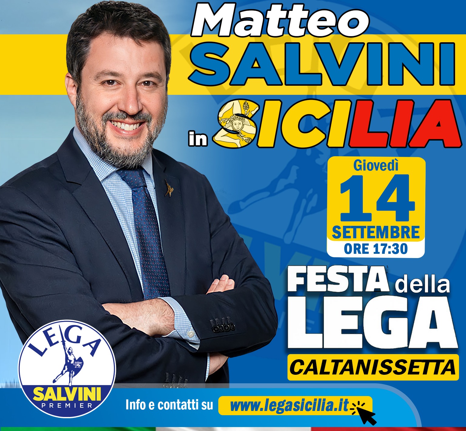 Tardino (Lega): Al via la Festa della Lega in Sicilia, a Caltanissetta