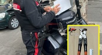 Catania: beccato con una cesoia a tagliare la catena, arrestato