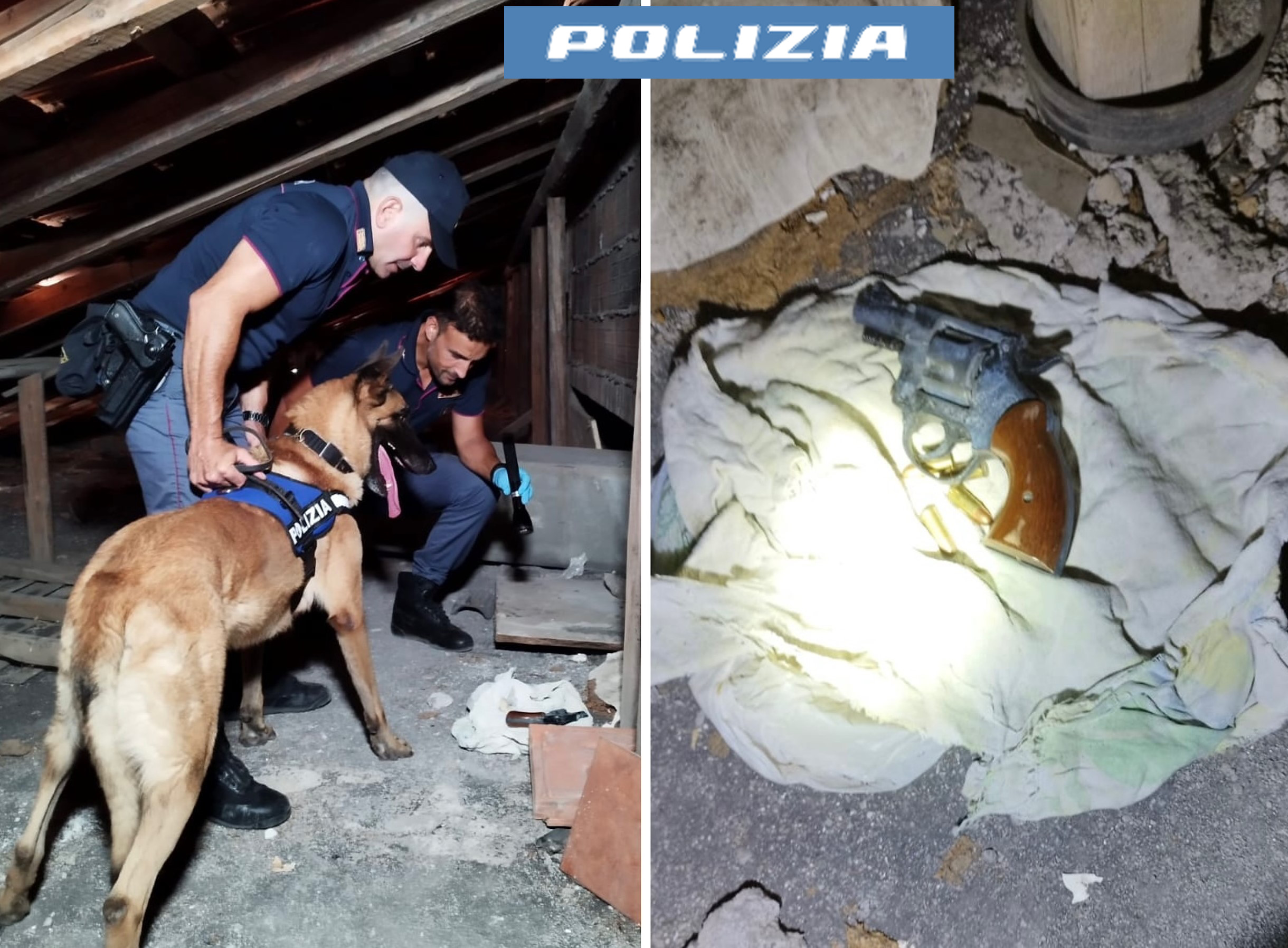 Librino, trovata dalla polizia una pistola nascosta nel sottotetto di uno stabile