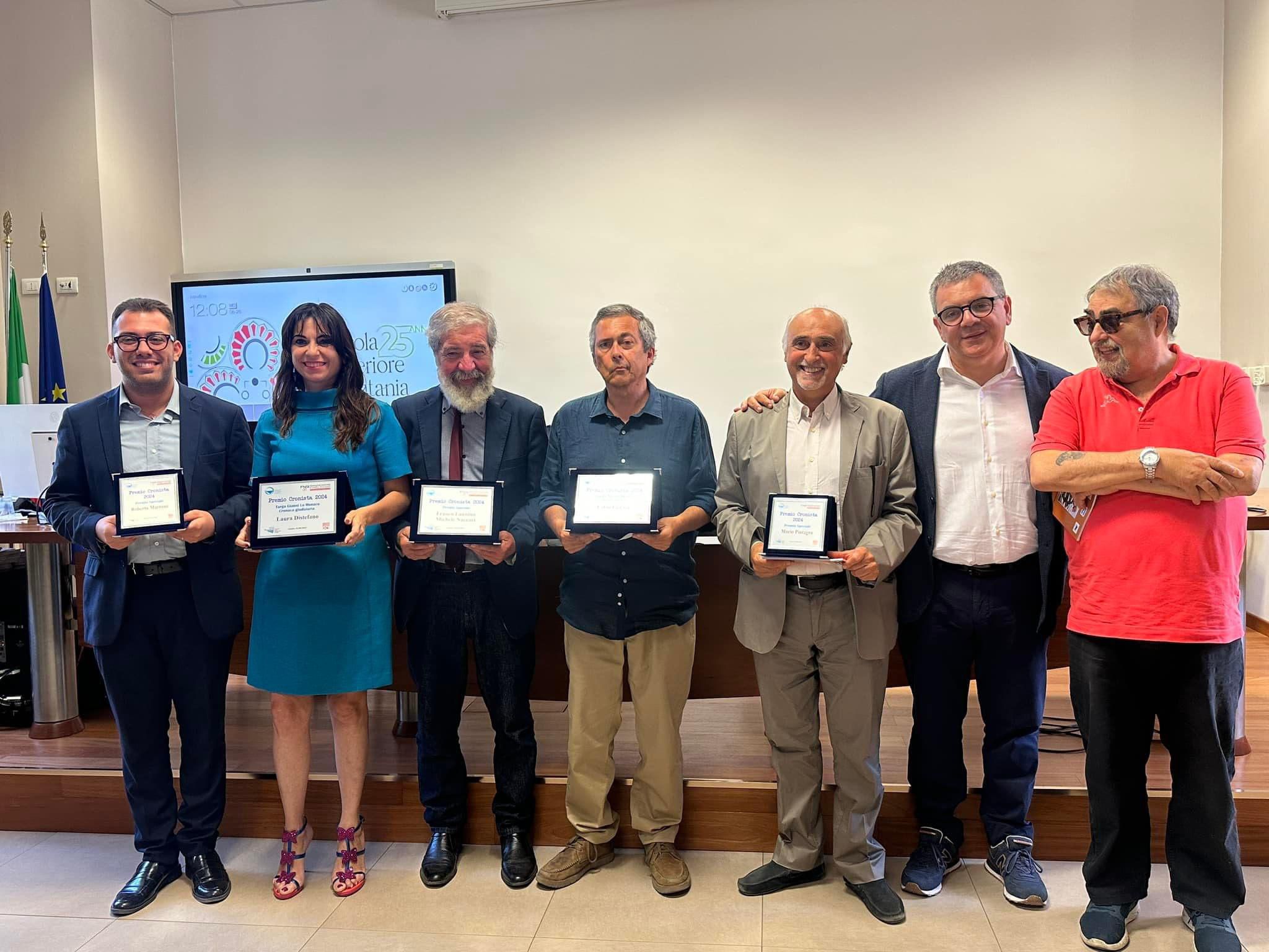 Premio cronisti 2024, targa alla memoria di Natale Bruno, Meli e Lo Bue