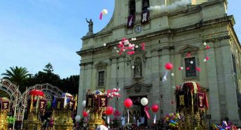 Paura a Paternò, candelora si spezza durante la festa di Santa Barbara