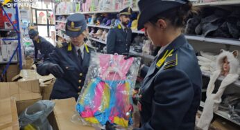 Carnevale sicuro, blitz a Misterbianco: sequestrati trucchi e giocattoli pericolosi per i bambini