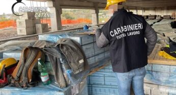Cantieri dell’illegalità a Bronte: 5 lavoratori in nero su 8 e sospensione dell’attività per un’impresa